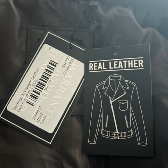 XXL Brown Leather Car Coat (NWT!!!) - Picture 3 of 3